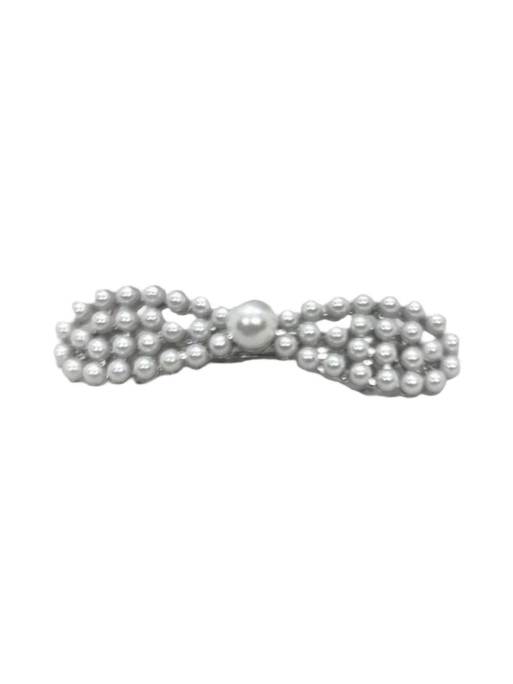 Pearl Bow Hair Clip - White Faux Pearls FINAL PRICE DROP